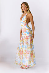 Coral Reef Beauty Halter Maxi Dress Multi