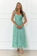 Forever In Fleur Maxi Dress Sage