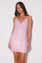 Feeling Bedazzled Mini Dress Pink