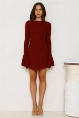 Without Limits Mesh Mini Dress Burgundy
