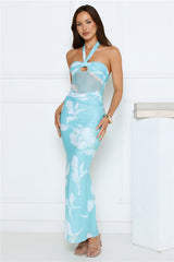 Firelight Strapless Maxi Dress Blue