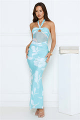 Firelight Strapless Maxi Dress Blue