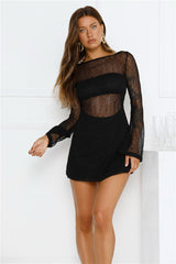 Twilight Swims Knit Mini Dress Black