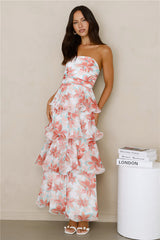 Chicago Chic Strapless Maxi Dress Print