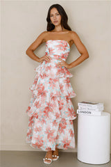 Chicago Chic Strapless Maxi Dress Print