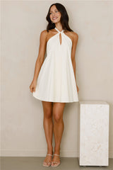 Breezy Beauty Halter Mini Dress Yellow