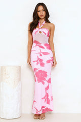 Firelight Strapless Maxi Dress Pink