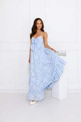 Falling Clouds Maxi Dress Blue
