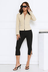 Leo Capri Onyx Pinstripe