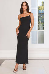 Stay Focused Off Shoulder Maxi Dress Black