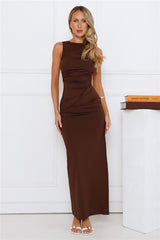 Simple Chic Maxi Dress Brown