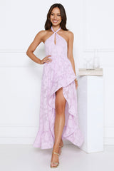 Sunbeam Shell Halter Maxi Dress Lilac