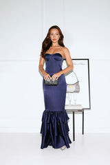 Deep Ocean Strapless Maxi Dress Navy