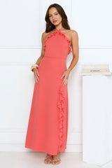 Love Potion Halter Maxi Dress Peach