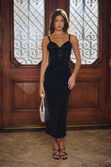 The Sparkle Edit Maxi Dress Black