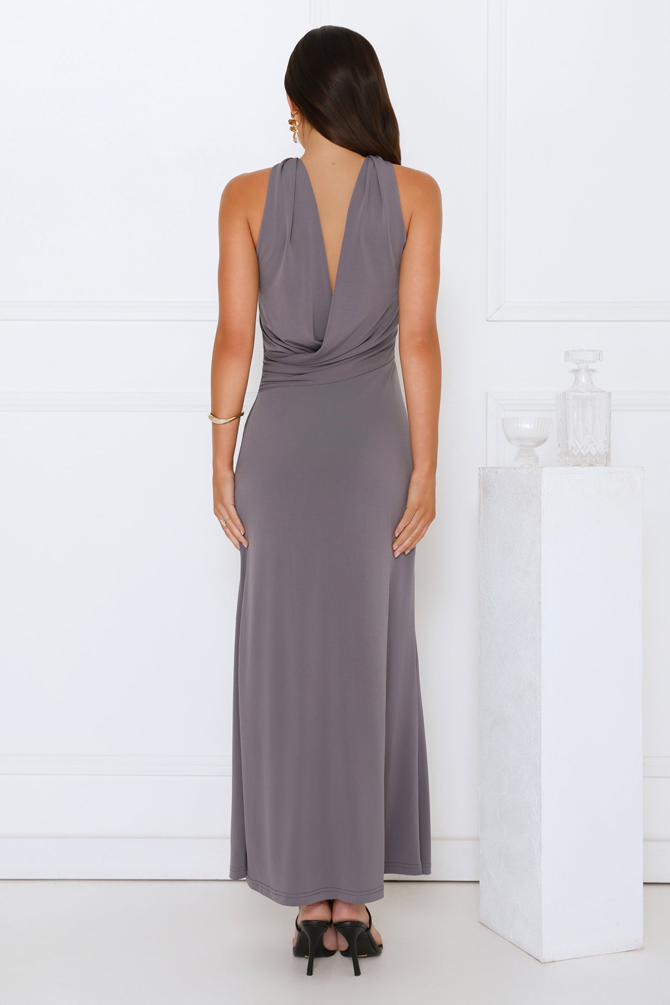 Starlight Serenade Maxi Dress Grey