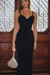 The Sparkle Edit Maxi Dress Black